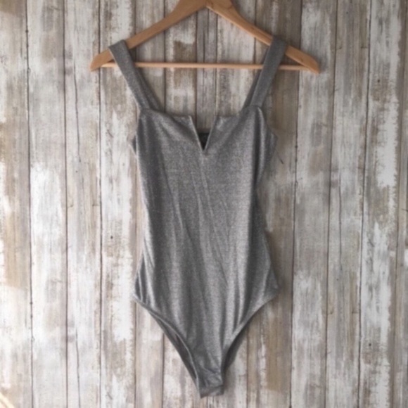 Wild Fable Silver Metallic Bodysuit - Picture 3 of 8